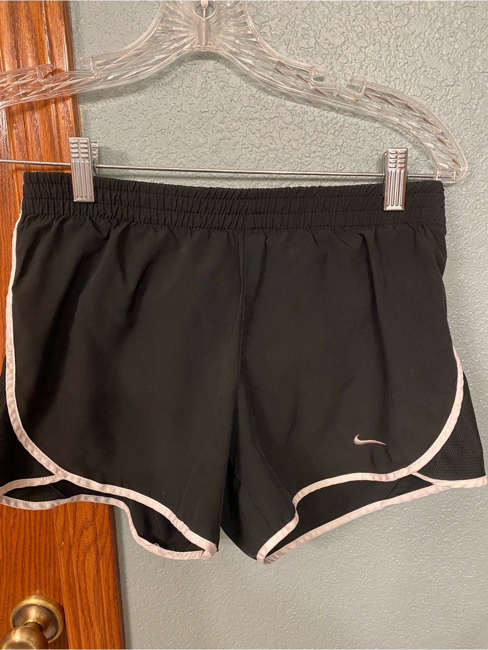 Nike Women's Black Running Shorts with White Trim size XS